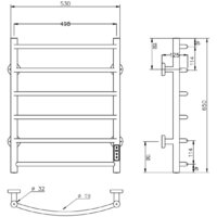 Полотенцесушитель Roxen Santi BK-109A-6T 11030-5365C (хром) - Превью изображения №6 — Интернет-магазин samo.by