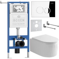 Унитаз подвесной Roxen Royal Matt в комплекте с инсталляцией StounFix Dual Fresh 6 в 1 968245 (кнопка: хром глянцевый) - Превью изображения №2 — Интернет-магазин samo.by
