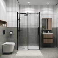 Душевой уголок Grossman Classic 140x90x195 120.K33.04.1490.21.00 (черный матовый/стекло прозрачное) - Превью изображения №6 — Интернет-магазин samo.by