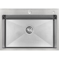 Кухонная мойка ARFEKA ECO AR 700*500 SATIN DECOR VOLCANIC ROCK - Превью изображения №4 — Интернет-магазин samo.by