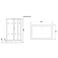 Душевая кабина Niagara NG-6912-01QL Black 120x80x210 (тонированное стекло) - Превью изображения №3 — Интернет-магазин samo.by