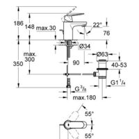 Смеситель Grohe Eurosmart Cosmopolitan [3282500E] - Превью изображения №2 — Интернет-магазин samo.by