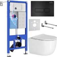 Roxen Vortex Tornado в комплекте с инсталляцией StounFix Dual Fresh 6 в 1 964498 (кнопка: черный матовый)