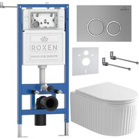Унитаз подвесной Roxen Royal Matt в комплекте с инсталляцией StounFix Dual Fresh 6 в 1 968246 (кнопка: хром - матовый) - Превью изображения №2 — Интернет-магазин samo.by