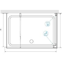 Душевой уголок RGW WA-05-1B (WA-02B+Z-060-2B) 351005178-14 70x80 (черный/прозрачное стекло) - Превью изображения №2 — Интернет-магазин samo.by