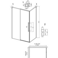 Душевой уголок Grossman Galaxy 130x70x195 120.K33.01.1370.32.00 (золото сатин/прозрачное стекло) - Превью изображения №19 — Интернет-магазин samo.by