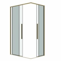 Душевой уголок Grossman Galaxy 120x80x195 300.K33.01.1280.32.00 (золото сатин/прозрачное стекло) - Превью изображения №2 — Интернет-магазин samo.by