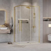 Душевой уголок Grossman Galaxy 120x80x195 300.K33.01.1280.32.00 (золото сатин/прозрачное стекло) - Превью изображения №6 — Интернет-магазин samo.by