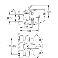 Смеситель Grohe Eurostyle [23726003] - Превью изображения №2 — Интернет-магазин samo.by