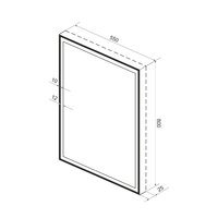  Wellsee Зеркало с фронтальной LED-подсветкой 7 Rays' Spectrum 172201240, 55 х 80 см (с сенсором и регулировкой яркости освещения) - Превью изображения №9 — Интернет-магазин samo.by