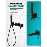 Смеситель Grocenberg GB5060 (черный матовый) - Превью изображения №6 — Интернет-магазин samo.by