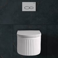 Унитаз подвесной Roxen Royal Matt в комплекте с инсталляцией StounFix Dual Fresh 6 в 1 968249 (кнопка: пастель бежевый) - Превью изображения №10 — Интернет-магазин samo.by