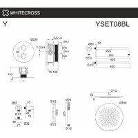 Душевая система  Whitecross Y YSET08BL (черный матовый) - Превью изображения №3 — Интернет-магазин samo.by