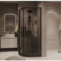 Душевой уголок Grossman Cosmo 100x100x195 301.K33.02.1010.21.10 (черный матовый/тонированное стекло) - Превью изображения №9 — Интернет-магазин samo.by