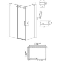 Душевой уголок Grossman Classic 140x80x195 120.K33.04.1480.32.00 (золото сатин/стекло прозрачное) - Превью изображения №10 — Интернет-магазин samo.by