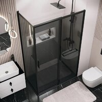 Душевой уголок Grossman Style 130x80x195 120.K33.05.1380.21.10 (черный матовый/тонированное стекло) - Превью изображения №10 — Интернет-магазин samo.by