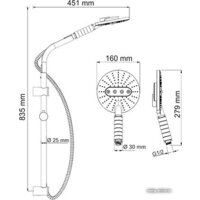 Душевой гарнитур  Wasserkraft A044 - Превью изображения №5 — Интернет-магазин samo.by