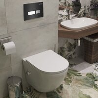 Унитаз подвесной Roxen Antares Bidet в комплекте с инсталляцией StounFix Dual Fresh 6 в 1 963184 (кнопка: черное стекло) - Превью изображения №12 — Интернет-магазин samo.by