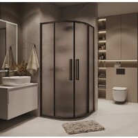Душевой уголок Grossman Cosmo 100x100x195 301.K33.02.1010.21.02 (черный матовый/шиншилла стекло) - Превью изображения №8 — Интернет-магазин samo.by