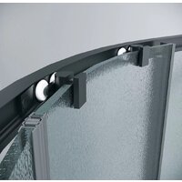 Душевой уголок Grossman Cosmo 100x100x195 301.K33.02.1010.21.02 (черный матовый/шиншилла стекло) - Превью изображения №4 — Интернет-магазин samo.by