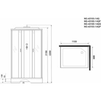 Душевая кабина Niagara NG-43185-14QG 110x80 - Превью изображения №4 — Интернет-магазин samo.by