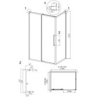 Душевой уголок Grossman Cosmo 120x80x195 120.K33.02.1280.21.00 (черный матовый/стекло прозрачное) - Превью изображения №10 — Интернет-магазин samo.by