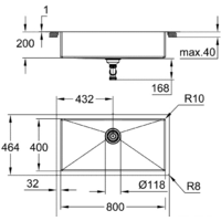 Кухонная мойка Grohe K700 90-S 86,4/46,4 1.0 31580SD1 - Превью изображения №3 — Интернет-магазин samo.by