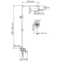 Душевая система  Wasserkraft A177.118.065.087.CH - Превью изображения №3 — Интернет-магазин samo.by