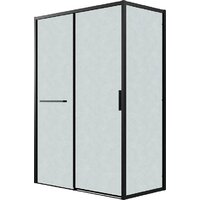 Grossman Style 130x90x195 120.K33.05.1390.21.02 (черный матовый/стекло шиншилла)