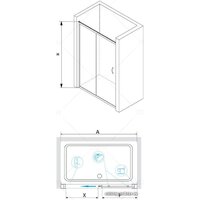 Душевая дверь RGW PA-016 350801610-11 100 (хром/прозрачное стекло) - Превью изображения №3 — Интернет-магазин samo.by