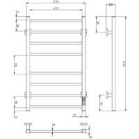 Полотенцесушитель Roxen Square BK-109S-8T 11050-5385C (хром) - Превью изображения №6 — Интернет-магазин samo.by