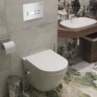 Унитаз подвесной Roxen Antares Bidet в комплекте с инсталляцией StounFix Dual Fresh 6 в 1 962866 (кнопка: белое стекло) - Превью изображения №11 — Интернет-магазин samo.by