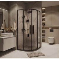 Душевой уголок Grossman Cosmo 100x100x195 301.K33.02.1010.21.00 (черный матовый/прозрачное стекло) - Превью изображения №7 — Интернет-магазин samo.by
