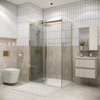 Душевой уголок Grossman Classic 130x80x195 120.K33.04.1380.32.00 (золото сатин/стекло прозрачное) - Превью изображения №6 — Интернет-магазин samo.by