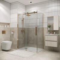 Душевой уголок Grossman Classic 130x80x195 120.K33.04.1380.32.00 (золото сатин/стекло прозрачное) - Превью изображения №8 — Интернет-магазин samo.by