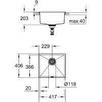 Кухонная мойка Grohe K700U 50-C 45.7/40.6 1.0 31653AP0 (черный гранит) - Превью изображения №2 — Интернет-магазин samo.by