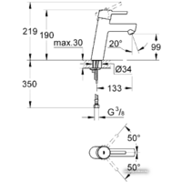 Смеситель Grohe Concetto 23451001 - Превью изображения №2 — Интернет-магазин samo.by