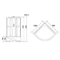 Душевая кабина Niagara NG-2310-14L 120x80x215 (матовое стекло, левая) - Превью изображения №1 — Интернет-магазин samo.by