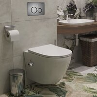 Унитаз подвесной Roxen Antares Bidet в комплекте с инсталляцией StounFix Dual Fresh 6 в 1 962282 (кнопка: оружейная сталь) - Превью изображения №9 — Интернет-магазин samo.by