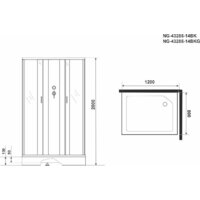 Душевая кабина Niagara NG-43285-14QBK 120x80x200 - Превью изображения №4 — Интернет-магазин samo.by