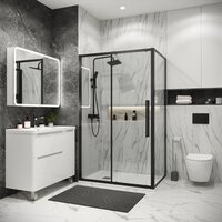 Душевой уголок Grossman Cosmo 120x90x195 120.K33.02.1290.21.00 (черный матовый/стекло прозрачное) - Превью изображения №6 — Интернет-магазин samo.by