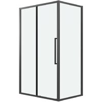 Grossman Cosmo 120x90x195 120.K33.02.1290.21.00 (черный матовый/стекло прозрачное)