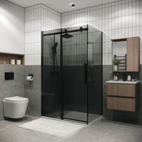 Душевой уголок Grossman Classic 110x100x195 120.K33.04.1110.21.10 (черный матовый/стекло тонированное) - Превью изображения №7 — Интернет-магазин samo.by