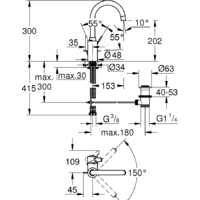 Смеситель Grohe Eurosmart Cosmopolitan 32830001 - Превью изображения №2 — Интернет-магазин samo.by
