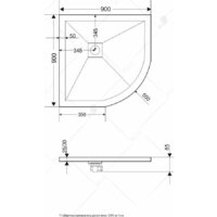 Душевой поддон RGW ST/R-W 90x90 - Превью изображения №3 — Интернет-магазин samo.by