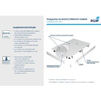 Душевой поддон RGW ST/R-W 90x90 - Превью изображения №6 — Интернет-магазин samo.by