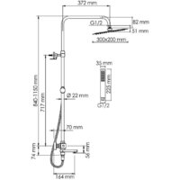 Душевая система  Wasserkraft A199.069.103.010.CH Thermo - Превью изображения №3 — Интернет-магазин samo.by