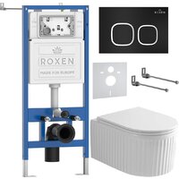 Унитаз подвесной Roxen Royal Matt в комплекте с инсталляцией StounFix Dual Fresh 6 в 1 968267 (кнопка: черный) - Превью изображения №2 — Интернет-магазин samo.by