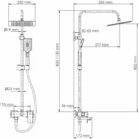 Душевая система  Wasserkraft A27701 - Превью изображения №3 — Интернет-магазин samo.by