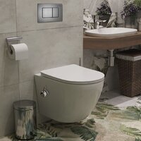 Унитаз подвесной Roxen Antares Bidet в комплекте с инсталляцией StounFix Dual Fresh 6 в 1 960516 (кнопка: оружейная сталь) - Превью изображения №9 — Интернет-магазин samo.by